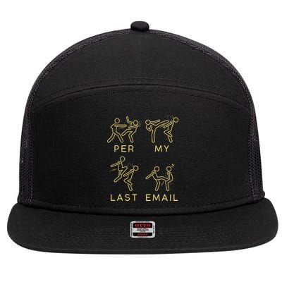 Per My Last Email Boxing Meme 7 Panel Mesh Trucker Snapback Hat