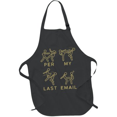 Per My Last Email Boxing Meme Full-Length Apron With Pockets