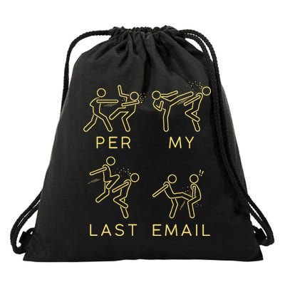 Per My Last Email Boxing Meme Drawstring Bag