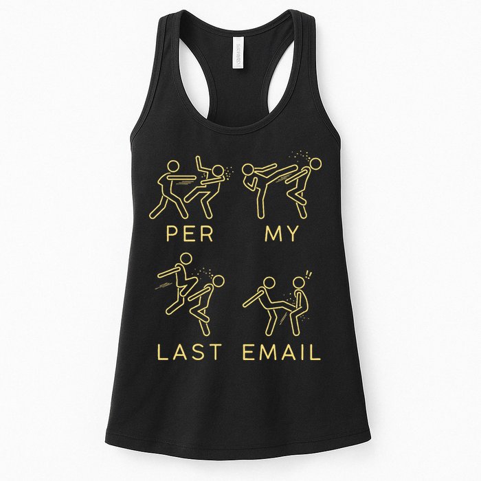 Per My Last Email Boxing Meme Womens Tank Top