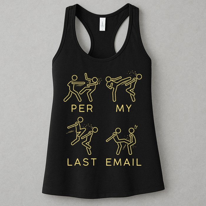 Per My Last Email Boxing Meme Womens Tank Top