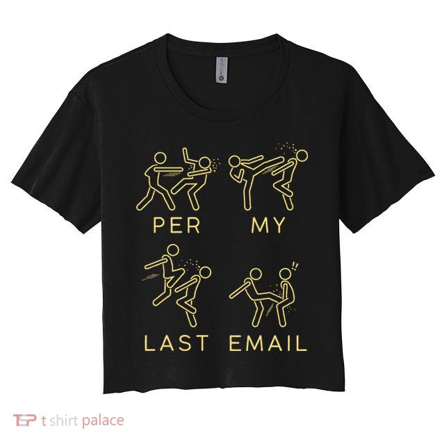 Per My Last Email Boxing Meme Crop Top