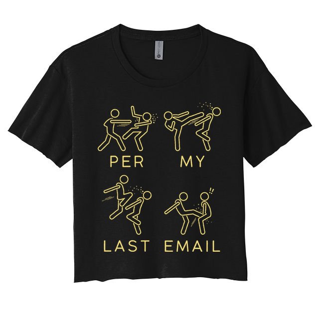Per My Last Email Boxing Meme Crop Top