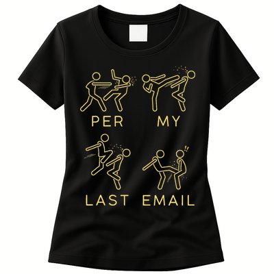 Per My Last Email Boxing Meme Womens T-Shirt