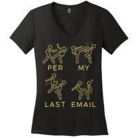 Per My Last Email Boxing Meme Women's V-Neck T-Shirt