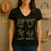 Per My Last Email Boxing Meme Women's V-Neck T-Shirt