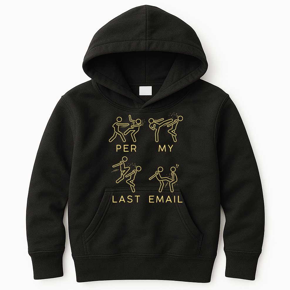 Per My Last Email Boxing Meme Kids Hoodie