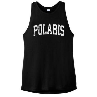 Polaris Montana Mt Vintage Athletic Sports Design Ladies PosiCharge Tri-Blend Wicking Tank