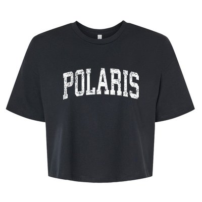 Polaris Montana Mt Vintage Athletic Sports Design Bella+Canvas Jersey Crop Tee