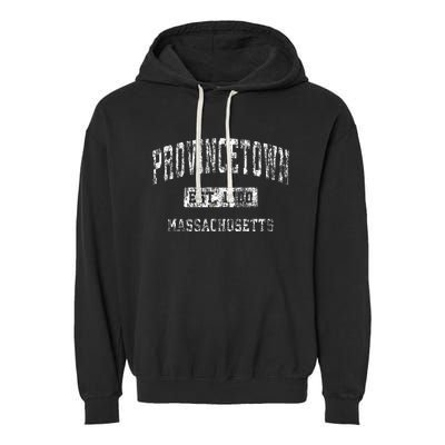 Provincetown Massachusetts Ma Vintage Established Sports Garment-Dyed Fleece Hoodie