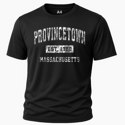 Provincetown Massachusetts Ma Vintage Established Sports Cooling Performance Crew T-Shirt