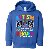 Puzzle Mommy Mama Autism Mom Raising Heroes Messy Bun Cute Gift Toddler Hoodie