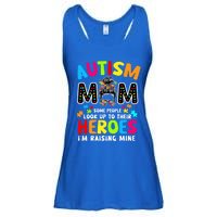 Puzzle Mommy Mama Autism Mom Raising Heroes Messy Bun Gift Ladies Essential Flowy Tank