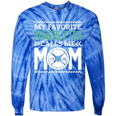 Powerlifter Mom Mommy Design For Powerlifting Mother Meaningful Gift Tie-Dye Long Sleeve Shirt