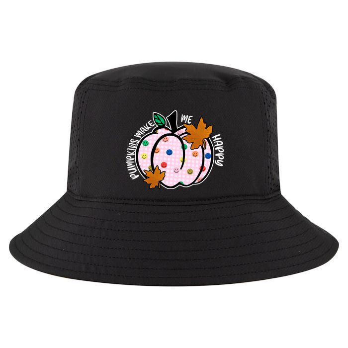 Pumpkins Make Me Happy Cute Fall Autumn Cool Comfort Performance Bucket Hat