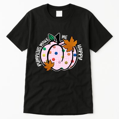 Pumpkins Make Me Happy Cute Fall Autumn Tall T-Shirt