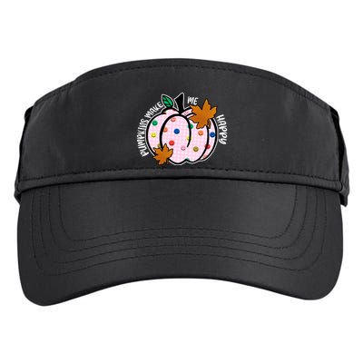 Pumpkins Make Me Happy Cute Fall Autumn Adult Drive Performance Visor