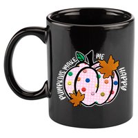 Pumpkins Make Me Happy Cute Fall Autumn 11oz C Handle Ceramic Mug