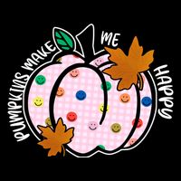 Pumpkins Make Me Happy Cute Fall Autumn Drawstring Bag