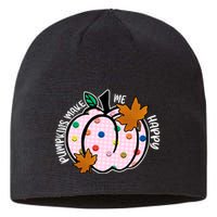 Pumpkins Make Me Happy Cute Fall Autumn Sustainable Beanie