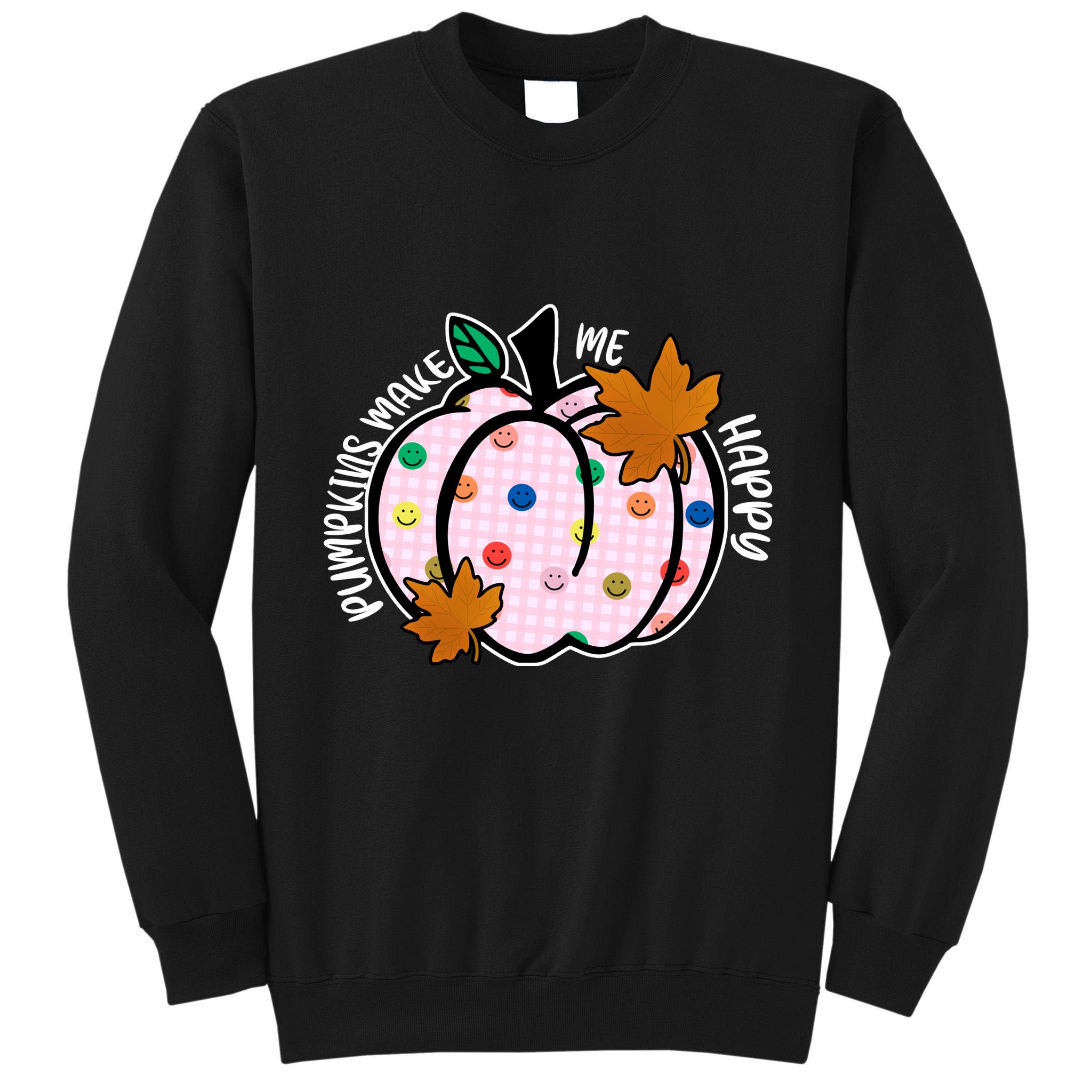 Pumpkins Make Me Happy Cute Fall Autumn Tall Sweatshirt