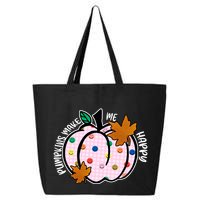 Pumpkins Make Me Happy Cute Fall Autumn 25L Jumbo Tote