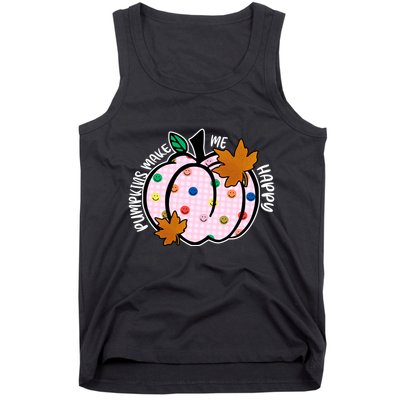 Pumpkins Make Me Happy Cute Fall Autumn Tank Top