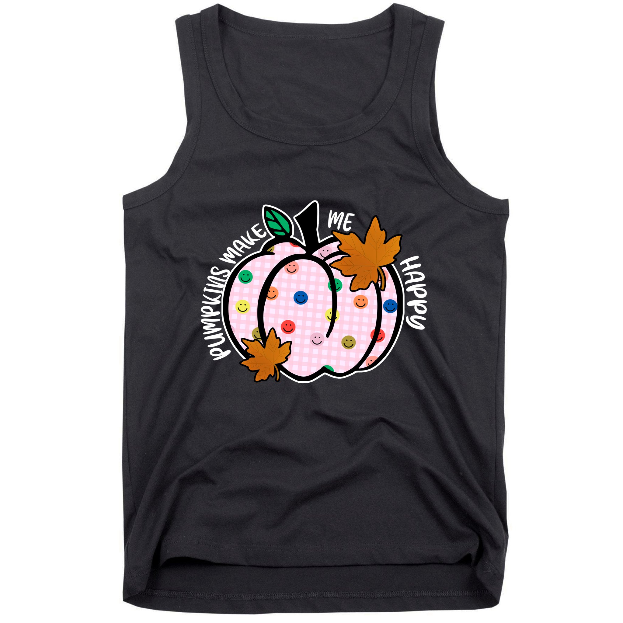 Pumpkins Make Me Happy Cute Fall Autumn Tank Top