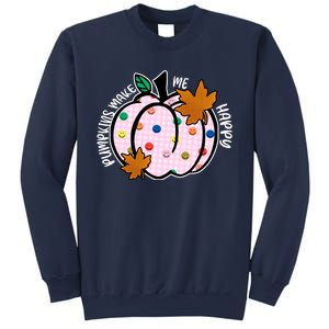 Pumpkins Make Me Happy Cute Fall Autumn Sweatshirt