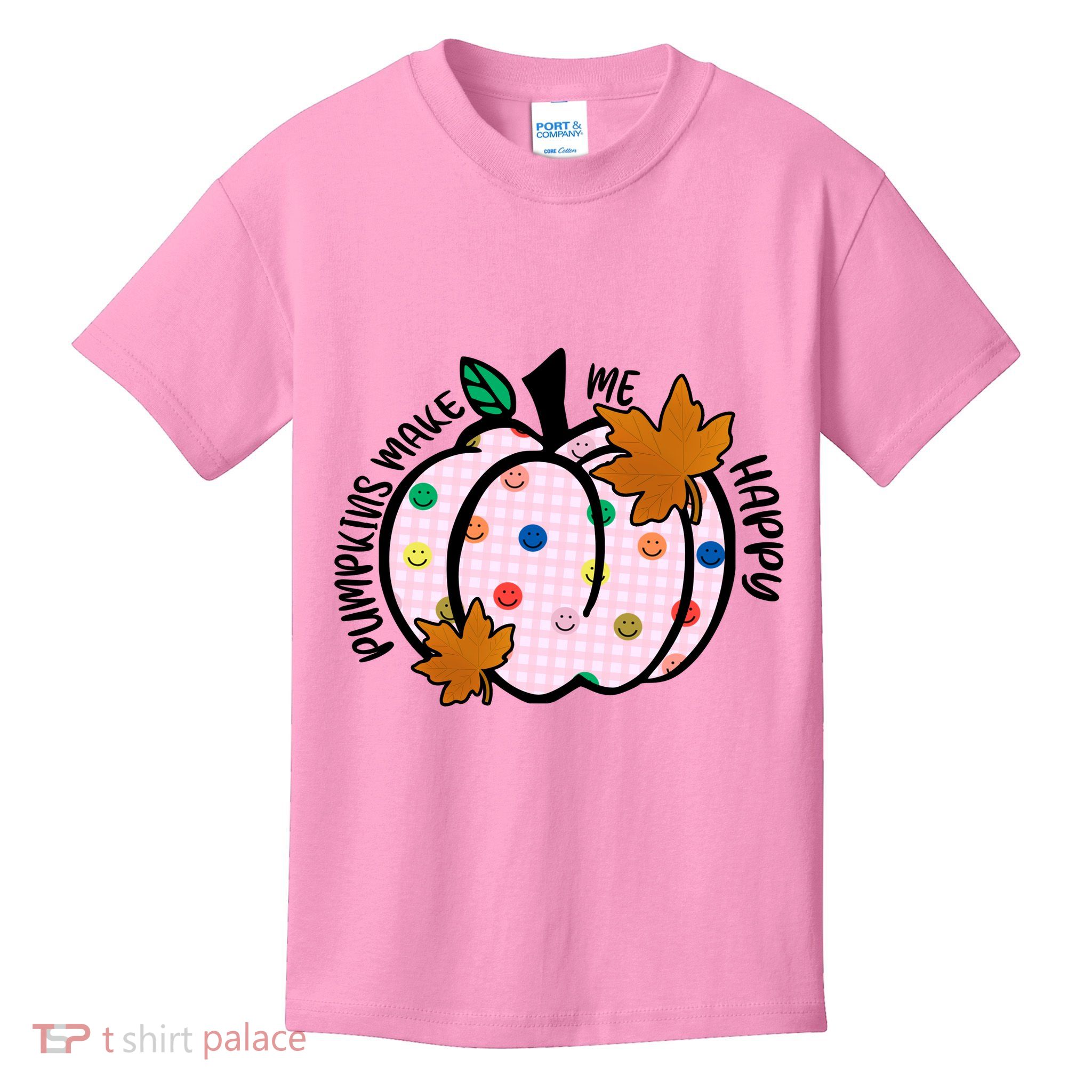 Pumpkins Make Me Happy Cute Fall Autumn Kids T-Shirt