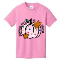 Pumpkins Make Me Happy Cute Fall Autumn Kids T-Shirt