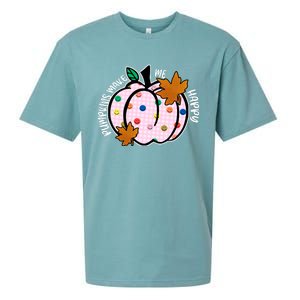 Pumpkins Make Me Happy Cute Fall Autumn Sueded Cloud Jersey T-Shirt