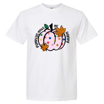 Pumpkins Make Me Happy Cute Fall Autumn Garment-Dyed Heavyweight T-Shirt