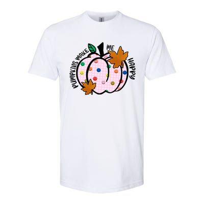 Pumpkins Make Me Happy Cute Fall Autumn Softstyle® CVC T-Shirt