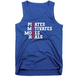 Pilates Motivates Moves Heals Love Exercise Workout Fitness Cool Gift Tank Top