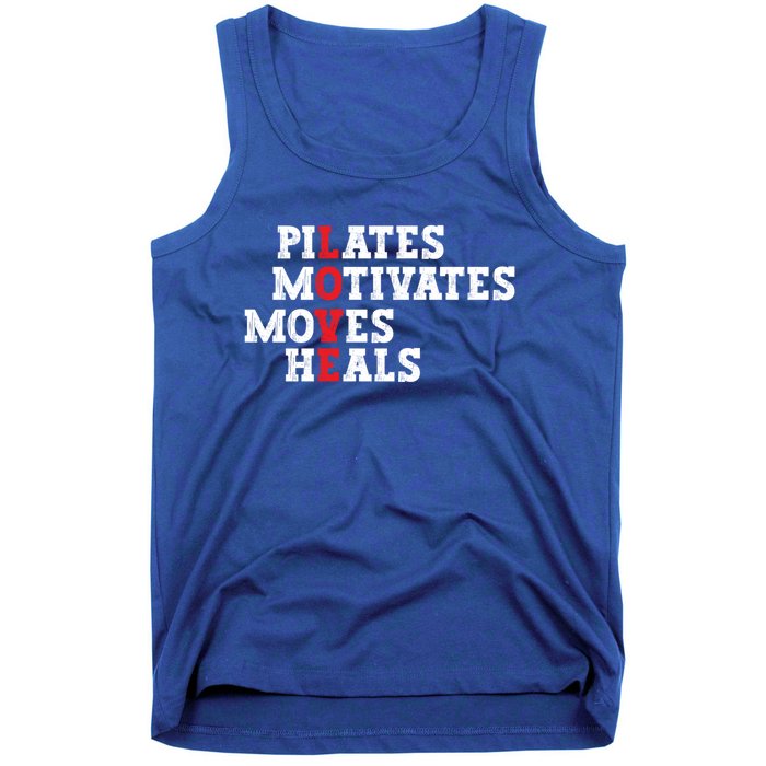 Pilates Motivates Moves Heals Love Exercise Workout Fitness Cool Gift Tank Top