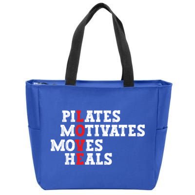 Pilates Motivates Moves Heals Love Exercise Workout Fitness Cool Gift Zip Tote Bag