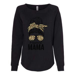 Pageant Mama Messy Bun Leopard Beauty Contest Funny Mom Womens California Wash Sweatshirt