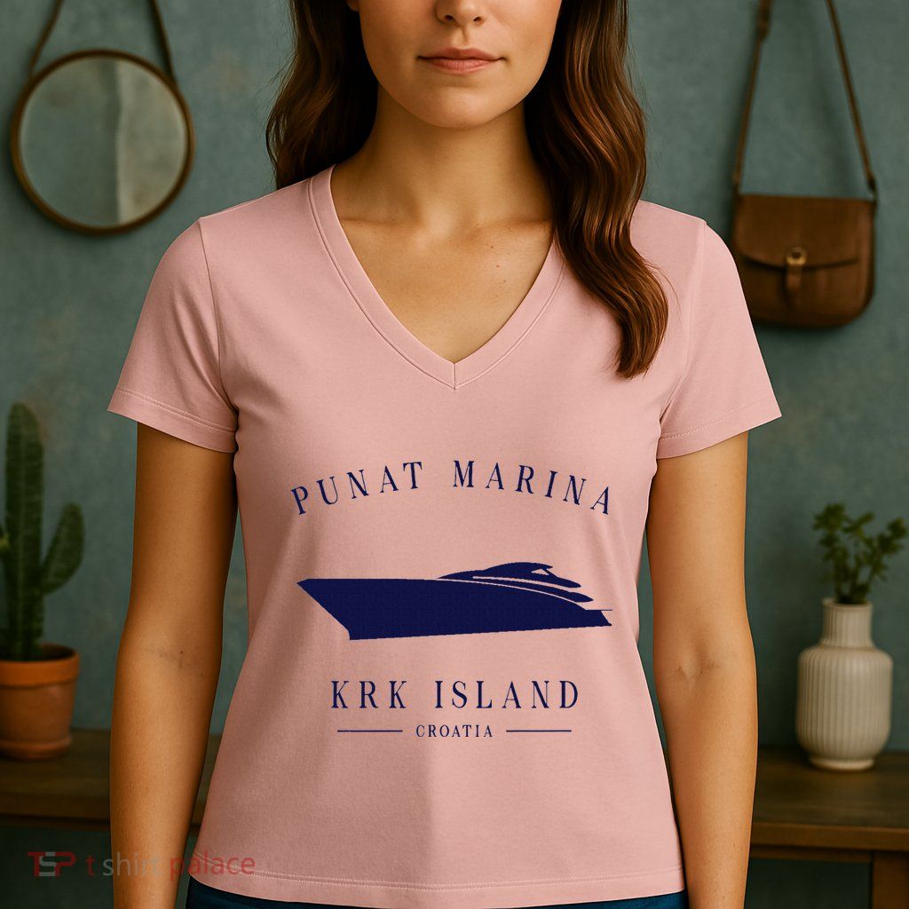 Punat Marina Marina Krk Yacht Club Croatia Motorboat Adria Women's V-Neck T-Shirt