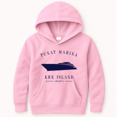 Punat Marina Marina Krk Yacht Club Croatia Motorboat Adria Kids Hoodie