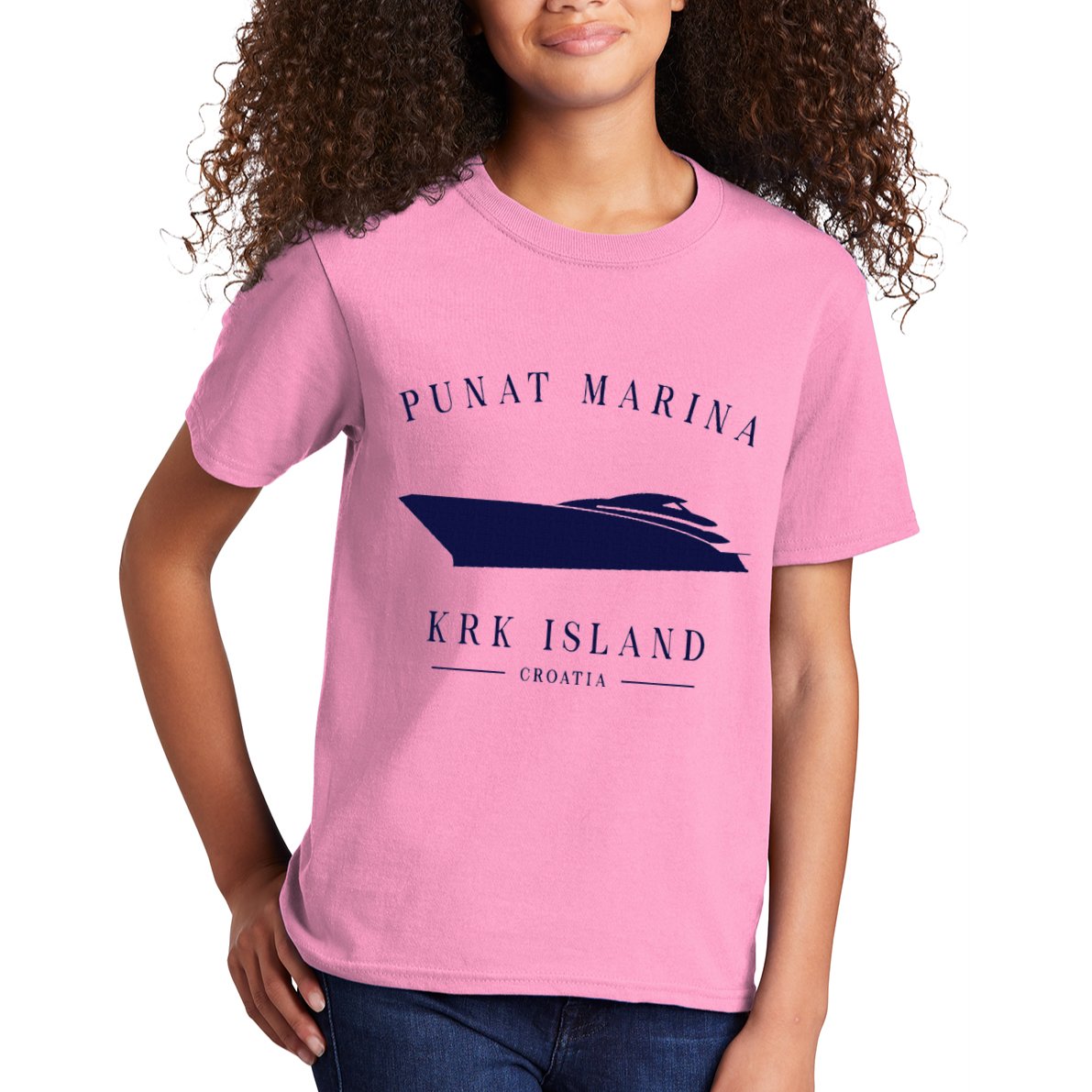 Punat Marina Marina Krk Yacht Club Croatia Motorboat Adria Kids T-Shirt
