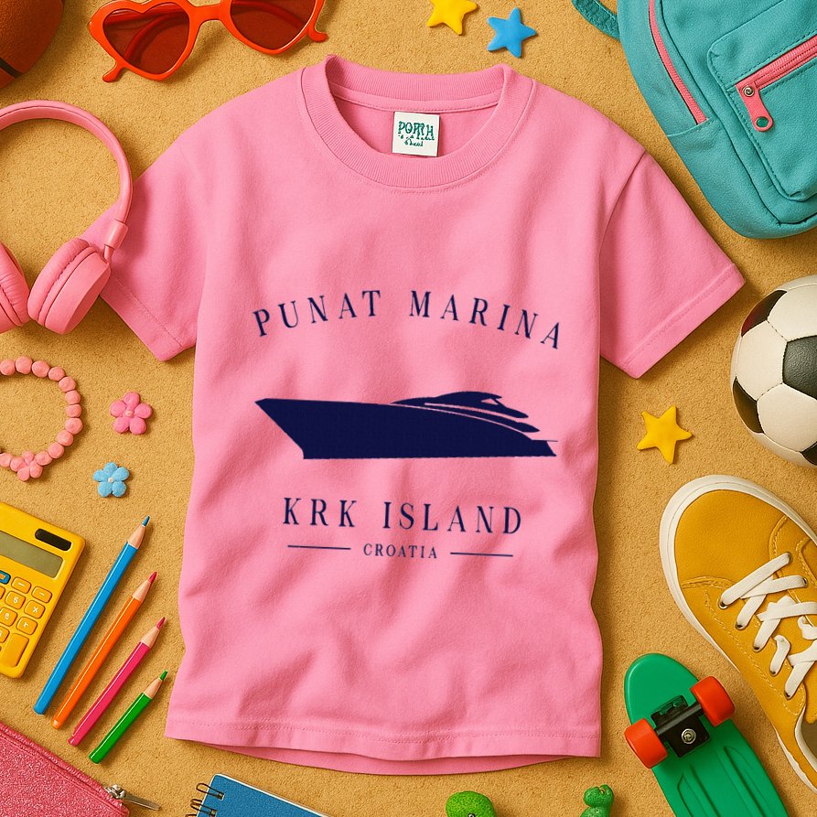 Punat Marina Marina Krk Yacht Club Croatia Motorboat Adria Kids T-Shirt
