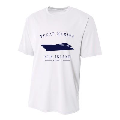Punat Marina Marina Krk Yacht Club Croatia Motorboat Adria Youth Performance Sprint T-Shirt