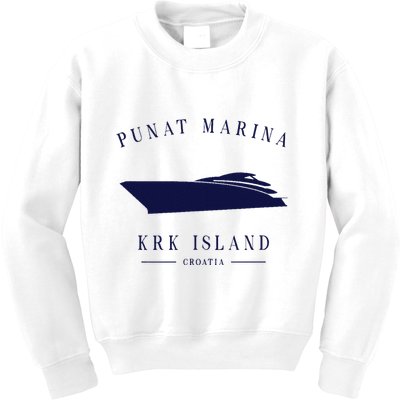 Punat Marina Marina Krk Yacht Club Croatia Motorboat Adria Kids Sweatshirt