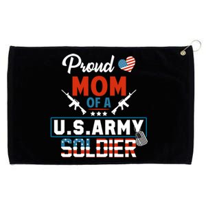 Proud Military Mom Mother Of A Army Soldier Grommeted Golf Towel