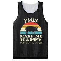 Pigs Make Me Happy You Not So Much Pig Lover Farming Farmer Mesh Reversible Basketball Jersey Tank