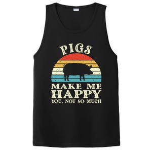 Pigs Make Me Happy You Not So Much Pig Lover Farming Farmer PosiCharge Competitor Tank