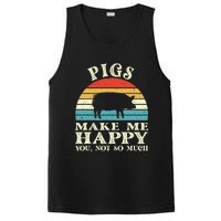 Pigs Make Me Happy You Not So Much Pig Lover Farming Farmer PosiCharge Competitor Tank