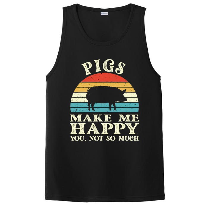 Pigs Make Me Happy You Not So Much Pig Lover Farming Farmer PosiCharge Competitor Tank