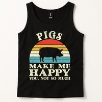 Pigs Make Me Happy You Not So Much Pig Lover Farming Farmer Tank Top